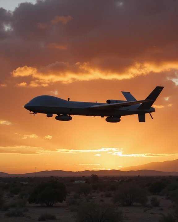 military drones flight duration