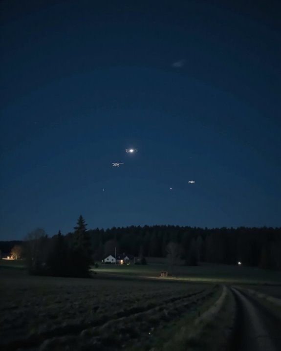 mysterious drones target sites