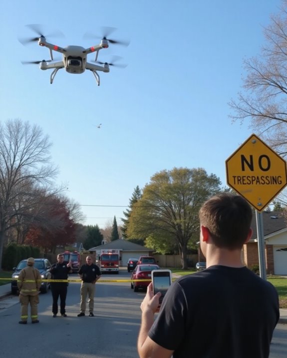 no drones near emergencies
