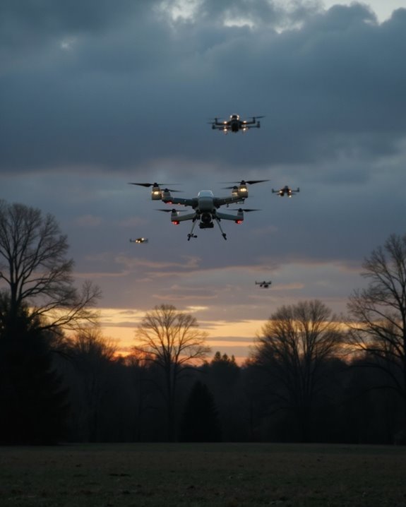 people spotting mysterious drones