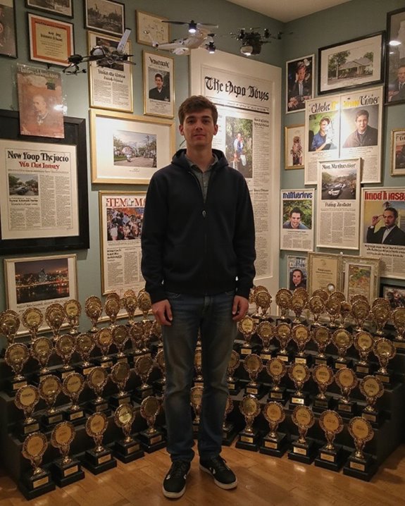 spotlights and shiny medals