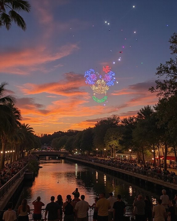 twice nightly drone spectacle