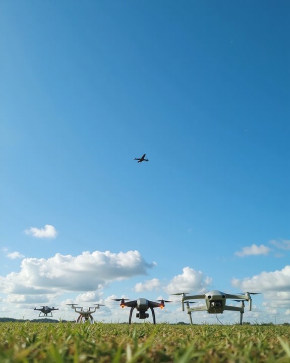 varying drone flight ranges
