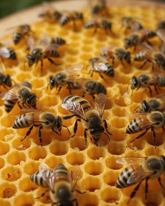 workers scatter multiple eggs